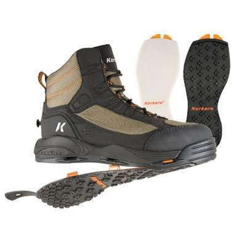 Korkers Greenback Fishing Wading Boot Felt/Cling On Soles – Size 14
