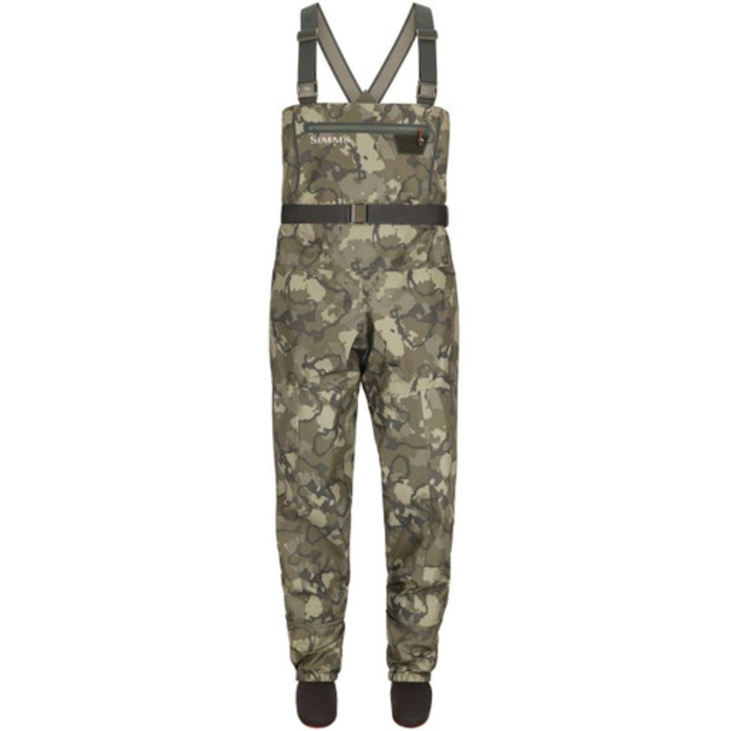 Simms PG-13615 Men’s Tributary Stockingfoot Wader – Reg Camo Olive Drab – Large Short (9-11)