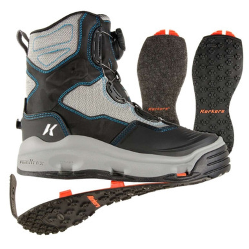 Korkers Women’s Darkhorse BOA Wading Boot – Felt & Kling-On Soles – 5
