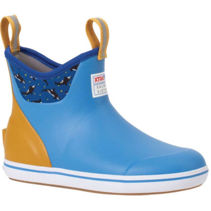 Xtratuf Women’s Ankle Boot – Salmon Sisters – Light Blue/Celestial Sea – 10