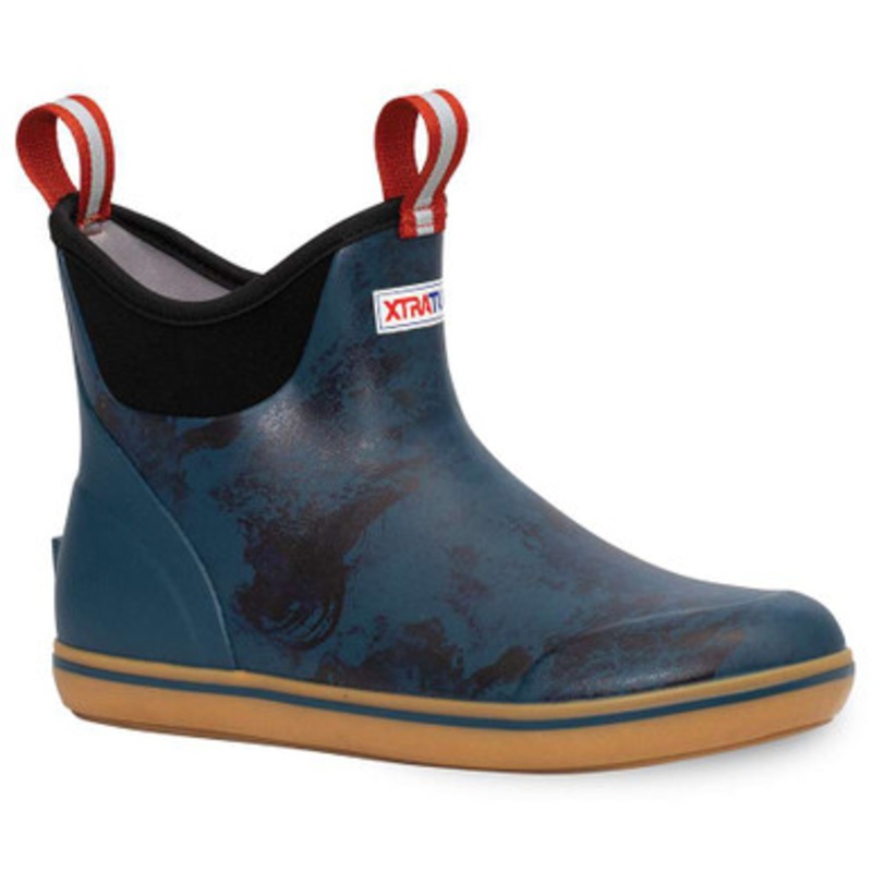 Xtratuf Men’s Ankle Deck Boot – Navy/Rogue Wave – 9