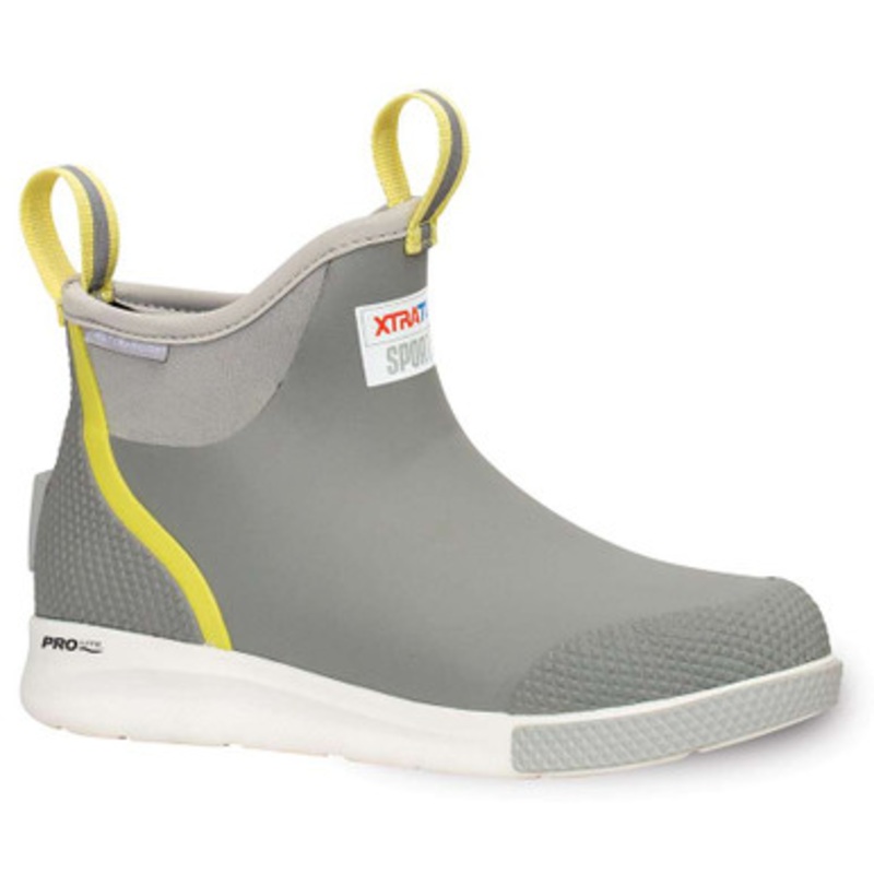 Xtratuf Women’s Ankle Deck Sport Boot – Gray/Yellow – 7