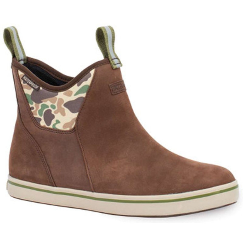 Xtratuf Men’s Leather Ankle Deck Boot – Brunette Chocolate – 7.5