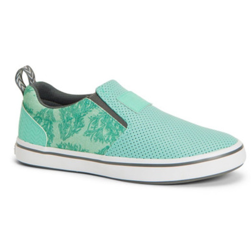 Xtratuf Women’s Salmon Sisters Sharkbyte Leather Slip On Shoe – Seafoam/Kelp – 7.5